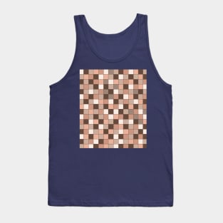 Warm, Neutral, Mosaic, Grid, Checkerboard Tank Top